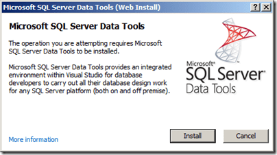 SQL Server Data Tools - Install SSDT